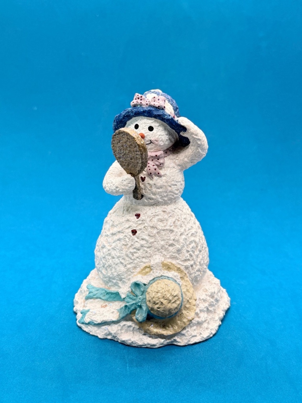 Enesco Snowsnickle Snowgirl Playing Dress-Up Figurine